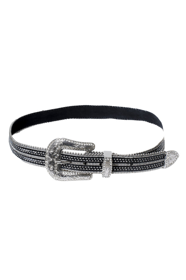CRYSTAL LEATHER BELT
