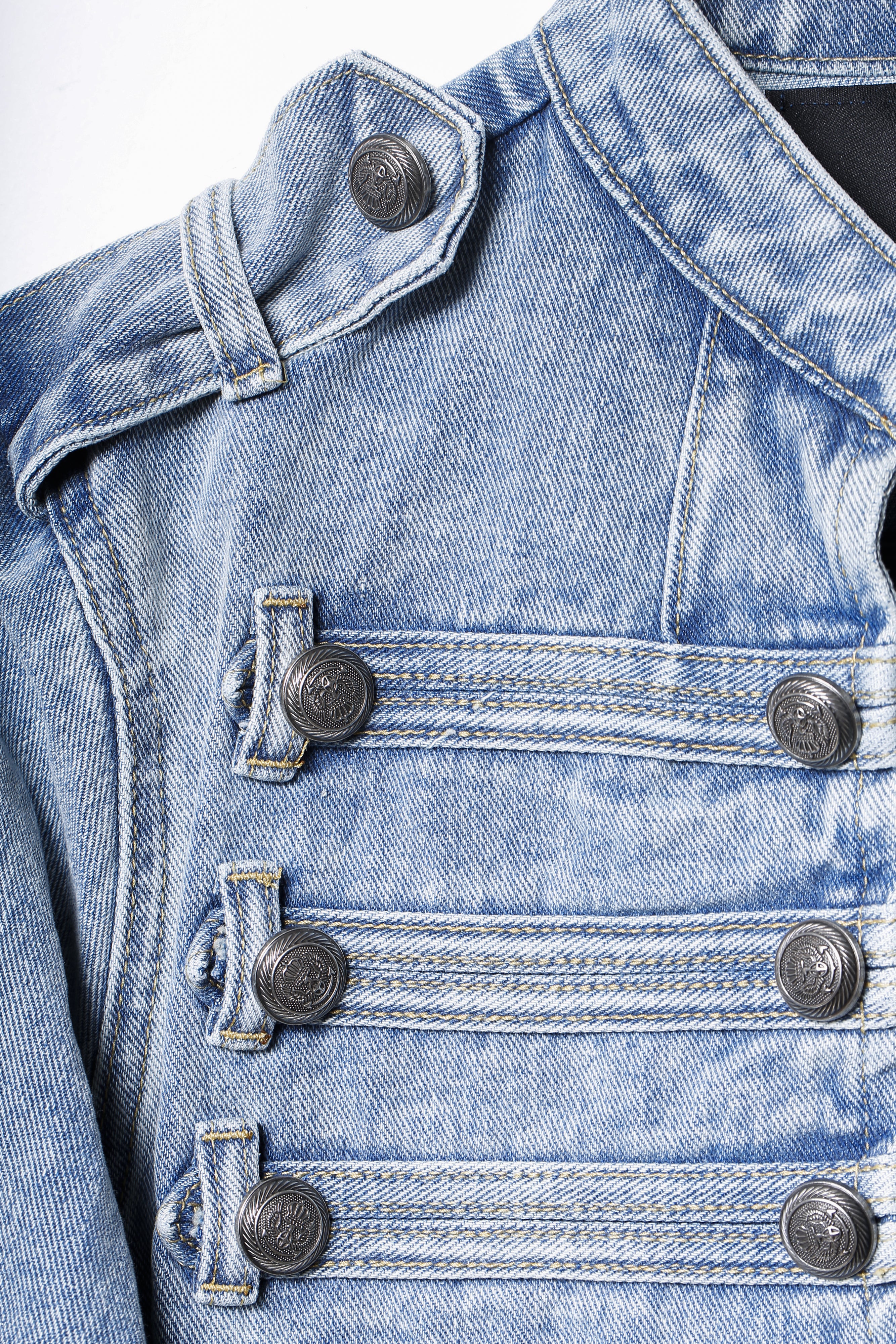DENIM NAPOLEON JACKET – Seta Apparel
