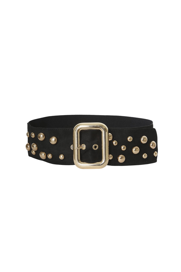 STUDDED VELVET BELT