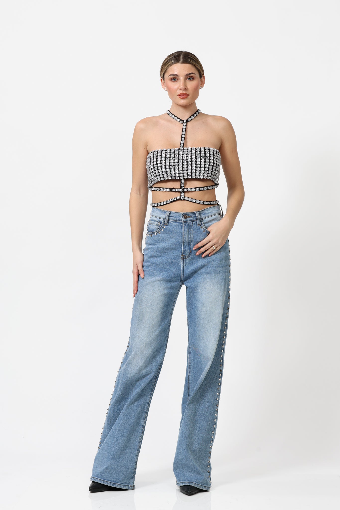 【新品未使用】BADWAY Studs straight denim pants BADWAY OFFICIAL ONLINE STORE – YZ
