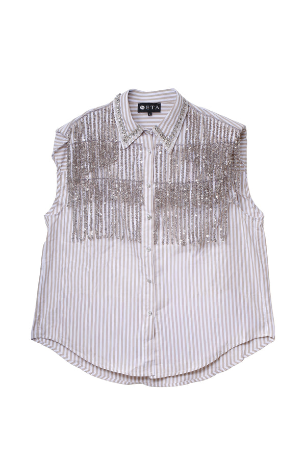 TASSEL STRIPE SHIRT