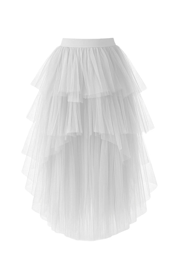 TULL GLIMMER SKIRT WHITE