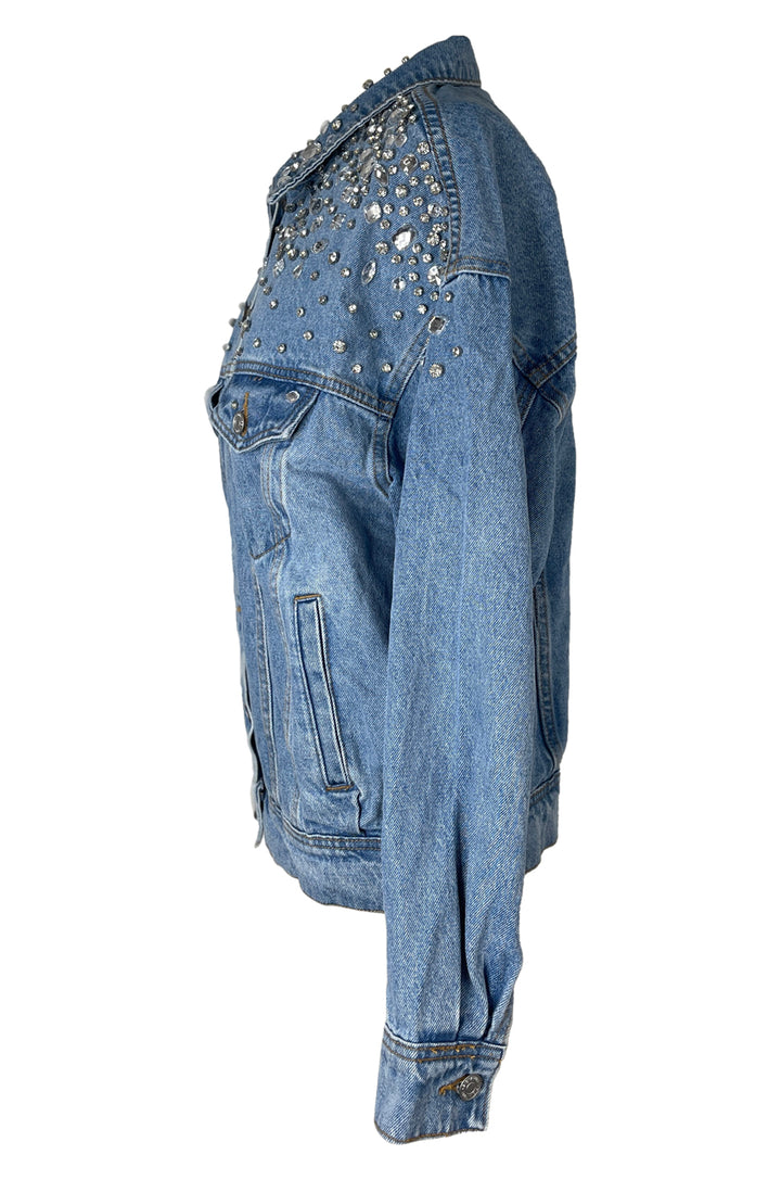 CRYSTAL DENIM JACKET SETA APPAREL
