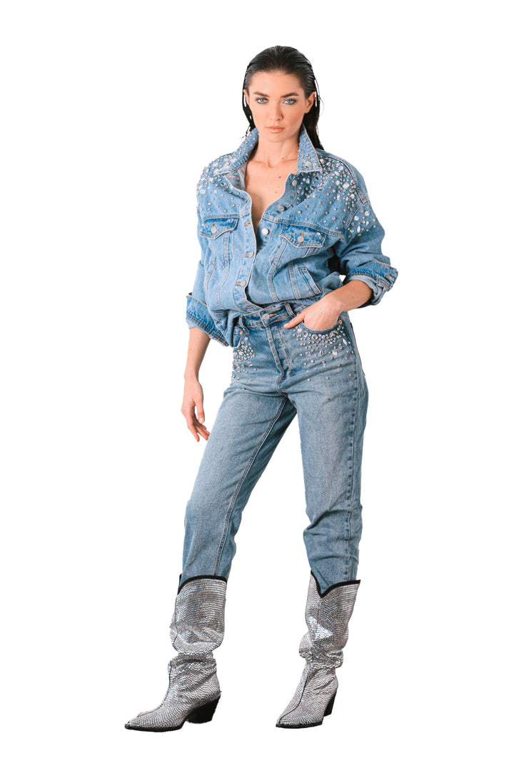 CRYSTAL DENIM JACKET